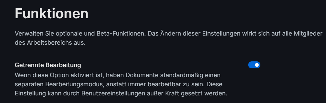 getrenntes Bearbeiten