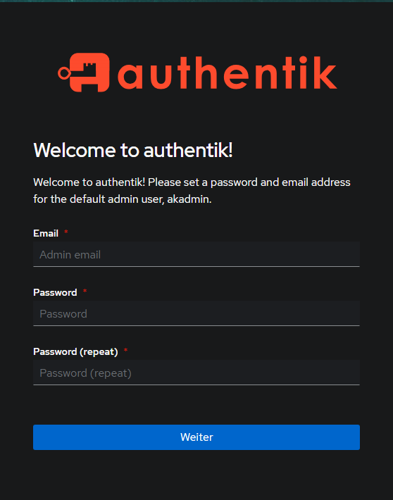 password for Admin-Account