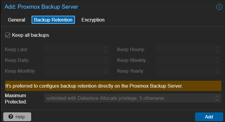 Backup Retention