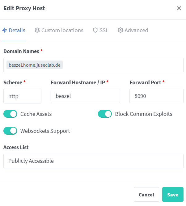 nginx host